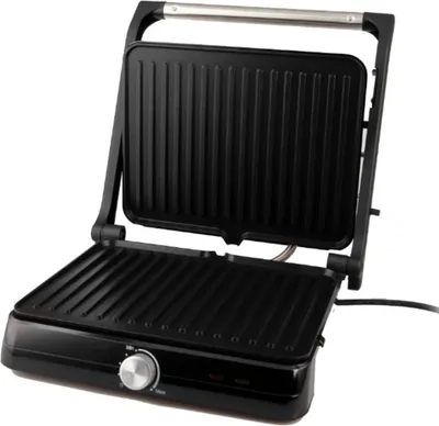 Obrázek produktu pro Topinkovač/sendvič Rosberg R51442M, 2000 W, Gril, Nepřilnavé desky - 29 x 23 cm, Otevírání při 180 °C, Nerezová ocel/černá