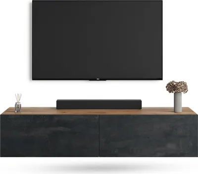 Produktbild von WEST TV Schrank 140 cm Fernsehtisch Sideboard, hängend oder stehend TV Möbel