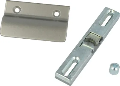 Produktbild von Balkontür-Set Aluminium Balkontürgriff Balkontürschnäpper mit Hülse Alu Ziehgriff Satin eloxiert