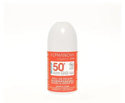 Immagine prodotto di Alphanova Crema solare SPF 50+ Roll-on biologica, a base minerale, 50 g