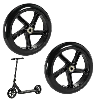Productafbeelding van Wielen voor scooters en stuntsteps, 200 mm, 2 stuks, met ABEC-9 lagers, geschikt voor kinderen en volwassenen