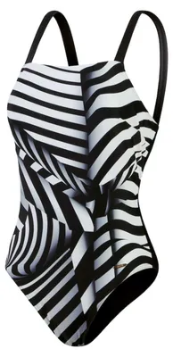 Produktbild von Speedo Formender bedruckter asymmetrischer Badeanzug für Damen, Größe:44