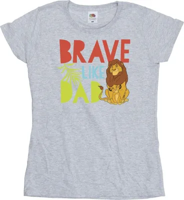 Produktbild von Disney - "The Lion King Brave Like Dad" T-Shirt für Damen BI25353 (L) (Grau)