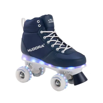 Immagine prodotto di HUDORA Rollerblades blu con LED, taglia 31-32