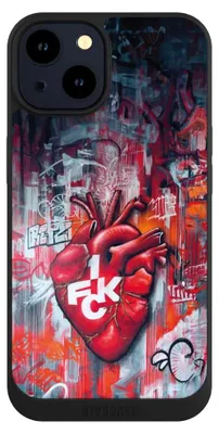 Produktbild von NIVOCASE Handyhülle für Apple iPhone 14 Hülle NIVOpure Case Schwarz 1. FC Kaiserslautern 1. FCK Herz