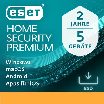 Obrázok produktu pre ESET Home Security Premium, 5 licencia(ie/ií), 2 rok / roky, Elektronický softvér na stiahnutie (ESD)