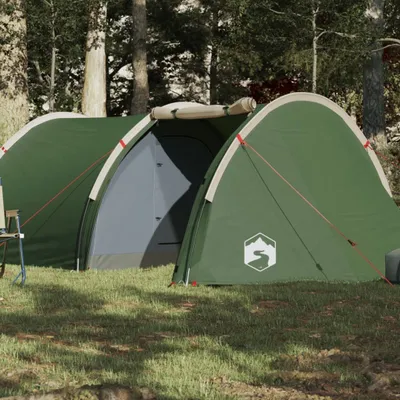 Produktbild von Campingzelt 4 Personen Grün 405x170x106 cm 185T Taft - Campingzelte 94394