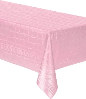 Image de Nappe en papier sur rouleau rose 6 m - taille unique