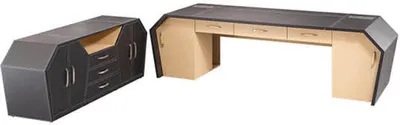 Produktbild von Leder Chesterfield-Sofa modern in Schwarz