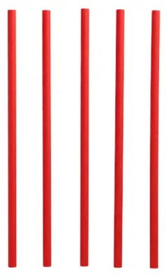 Produktbild von PAPSTAR Shake-Halme aus Papier, Ø 8 mm, 25 cm, rot, umweltfreundlich | Folie (135 Stück)