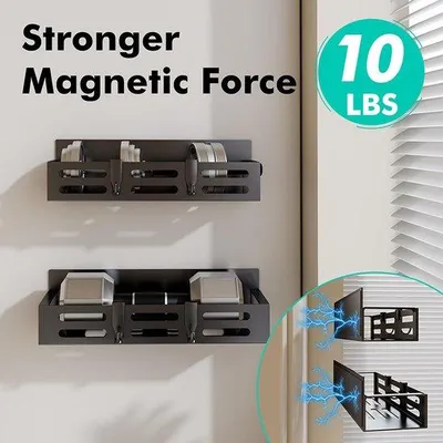 Produktbild von 2-teiliges Magnet-Set: Schwarz, für Kühlschrank- und Küchenfach.