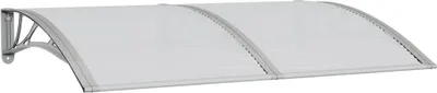 Image de vidaXL Auvent de porte Gris 150x100 cm Polycarbonate