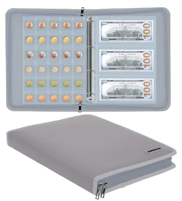 Obrázok produktu pre Ohňovzdorný album na mince s 300 priehradkami a 36 obalmi