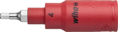Produktbild von Schraubendrehereinsatz 3/8" Innensechskant VDE 4x75mm Wiha | 4010995431051