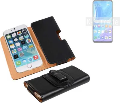 Produktbild von K-S-Trade Schützhülle Handyhülle kompatibel mit Huawei Y9s Holster Gürtel Tasche Schutzhülle Handy-Tasche Smartphone Case Seitentasche schwarz 1x