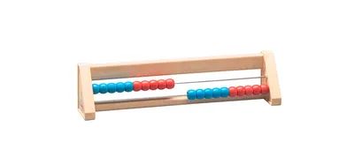 Image de Wissner® aktiv lernen Jouets éducatifs Cadre de calcul rouge/bleu espace de 20 chiffres, RE-Wood® Règle à calculer Cadre de comptage