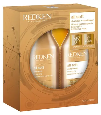 Produktbild von Redken All Soft Spring Coffret - Shampoo 300 ml + Conditioner 300 ml