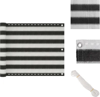 Produktbild von vidaXL Balkonsichtschutz HDPE 75x600 cm anthrazit und weiß -  Sonnenschirme & Sonnenschutze