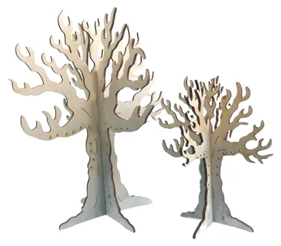 Holz-Bastelset Zierbaum, 2-teilig, 41x15x8 cm
