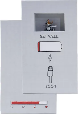 Produktbild von NOCH Geschenkbox „Gute Besserung“, Handkolorierte Miniatur, dekorative Aufmunterung ideal als Geldgeschenk oder Gutscheinbox