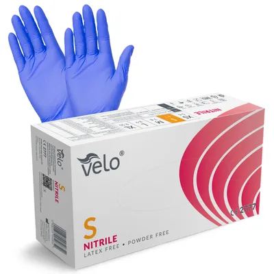 Obrázok produktu pre Velo nitrilové rukavice Medical modré 100 ks – veľkosť S