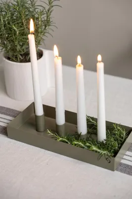 Produktbild von Storefactory Kerzenhalter SUND 4er grün | 30x13x4cm