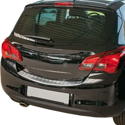 Obrázok produktu pre Matná ochrana nárazníka z nehrdzavejúcej ocele pre OPEL CORSA E | 2014-2019 | so skosením