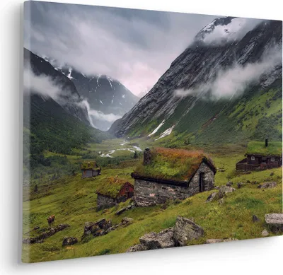 Produktbild von Keilrahmenbild - Moody Mountains - Größe 60 x 40 cm