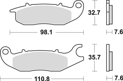 Zdjęcie produktu dla Klocki Hamulcowe Moto (Organic) Honda Cbr 125 R (11-)