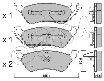 Produktbild von CIFAM Bremsbeläge Satz Hinten Bremsklötze für CHRYSLER VOYAGER IV (RG, RS) 822-625-0
