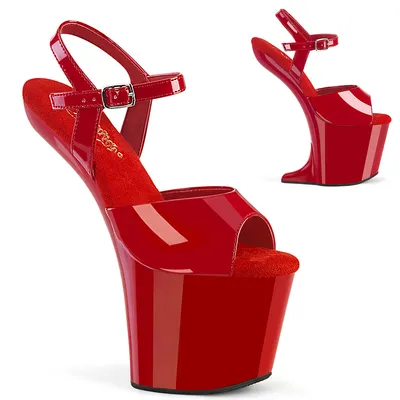 Obrázek produktu pro CRAZE-809 Dámské sandály Pleaser, červené , EU 36, US 6