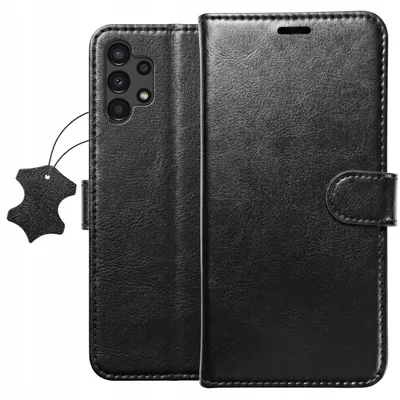 Productafbeelding van Beschermhoes voor Samsung A13 4G – Lederen portemonneehoes + beschermend glas voor het scherm (9H hardheid)