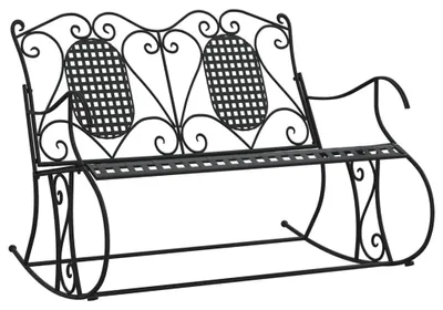 Obrázek produktu pro vidaXL Houpací lavice pro 2 osoby 113 cm černá ocel