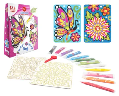 Produktbild von Sandmalset Sandbild Sandkunst - 2 Karten A6 - 12 Farben Sand - Zum Kleben