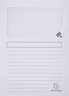 Produktbild von Exacompta Forever Fenstermappen 130g DIN A4 Weiß 100 Stück Eco