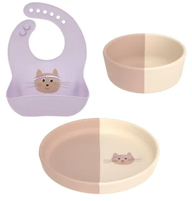 Produktbild von Lässig 3-tlg Esslern-Set Silikon - Teller