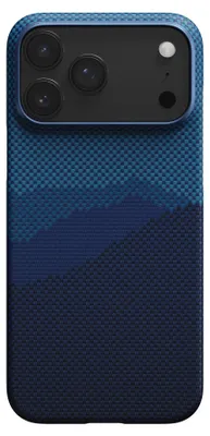 Immagine prodotto di Cover Pitaka Ultra Slim Over the Horizon con Anello Magnetico compatibile con iPhone 17 Pro Max, Blu
