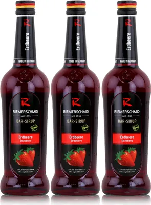 Produktbild von Riemerschmid Bar-Sirup Erdbeere 0,7L - Cocktails Milchshakes (3er Pack)