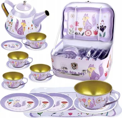 Image de Service À Thé Dans Une Valise Fuchs Cruche Plateau Sous-Tasses Tasses