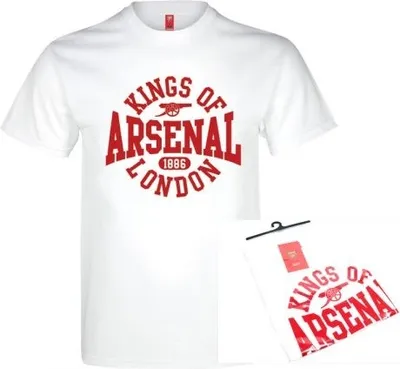 Obrázok produktu pre Arsenal FC Unisex tričko pre dospelých Kings Of London BS2160 (XL) (biela/červená)