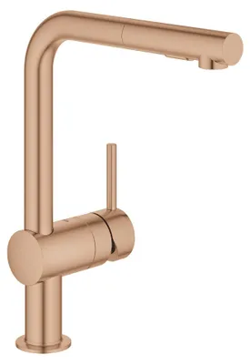 Produktbild von GROHE Minta, Standard, Gebürsteter Stahl, Hebelgriffe, Einzelbild, 1/2", Spray, Stream