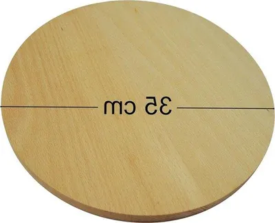 Immagine prodotto di Tagliere rotondo in legno - per tagliare la pizza su entrambi i lati - 35 cm