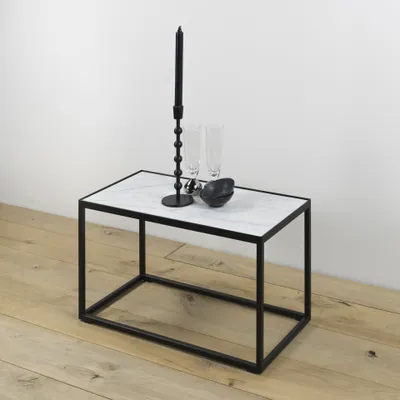 Produktbild von Spinder Design Tijl Beistelltisch 60x30x35 - Schwarz/Weiß