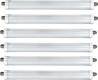 Produktbild von 6er Set LED Wannenlampe, 5760 lm, 6500K kaltweiß, L 150 cm