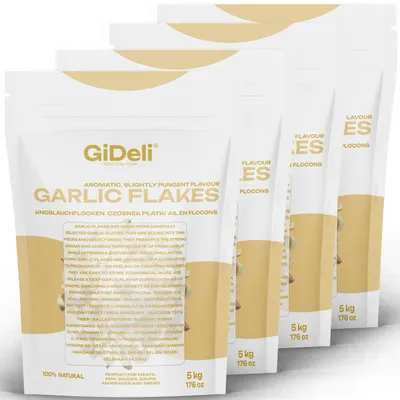 Produktbild von Knoblauchflocken 20kg Naturrein Gastronomie Fleisch Fisch Gemüse Intensiv GiDeli