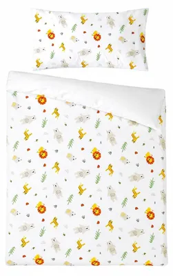 Productafbeelding van Omgoods - Kinderdubbelzijdig Dekbedovertrekset van 100% Katoen, 60 x 120 cm