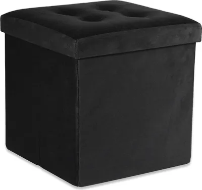 Produktbild von Klappsofa L mit Knöpfen - 38x38x38cm Samt schwarz