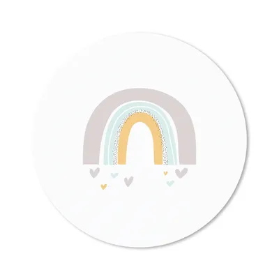 Produktbild von MuchoWow® Mauspad Mousepad Regenbogen - Herzen - Mädchen - Jungen - Pastellfarben 20x20 cm - Mousepads - Maus Mat - Pad - Mausunterlage - Schreibtischmatte