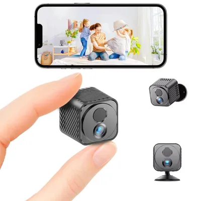 Produktbild von Mini WLAN Kamera Innen,1080P Full HD Überwachungskamera mit Akku, PIR Bewegungsmelder,Infrarot Nachtsicht,App-Steuerung,für Baby, Haustier und Zuhause