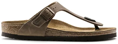 Productafbeelding van Birkenstock Gizeh Vetleer Tabacco Bruin Smal Voetbed Dames Slipper